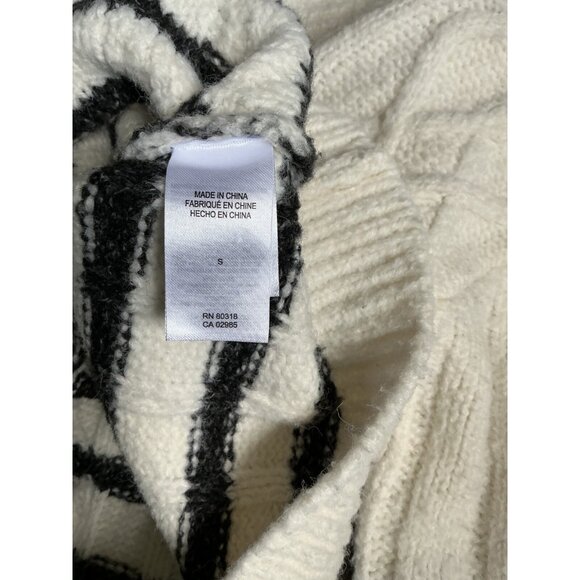 Lucky Brand Womens White & Blue Striped Button Up Cardigan Sweater Small‎ - Picture 7 of 10